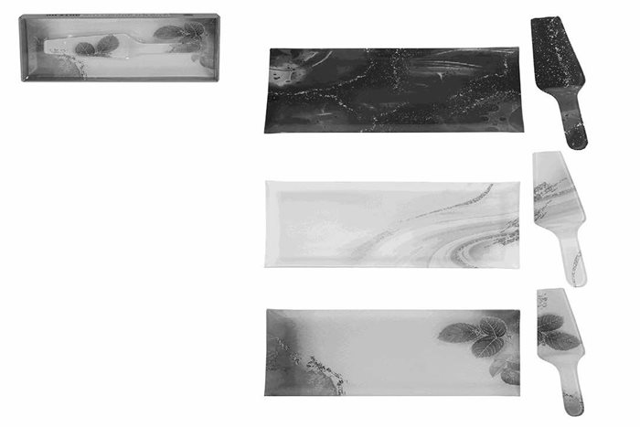 סט צלחת אינגליש וכף עוגה